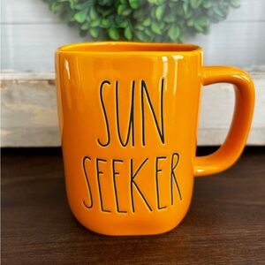 Rae Dunn Orange Sun Seeker Mug NWT